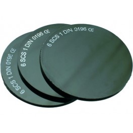 Sklo do svářečských brýlí, tmavé, průměr 50 mm
