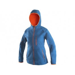 Dámská softshell bunda LEDUC, modro-oranžová Dámská softshell bunda LEDUC, modro-oranžová