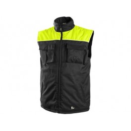 Pánská zimní vesta SEATLE, fleece, černo-žlutá Pánská zimní vesta SEATLE, fleece, černo-žlutá