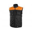 Pánská zimní vesta SEATLE, fleece, černo-oranžová