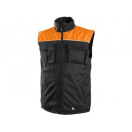 Pánská zimní vesta SEATLE, fleece, černo-oranžová Pánská zimní vesta SEATLE, fleece, černo-oranžová